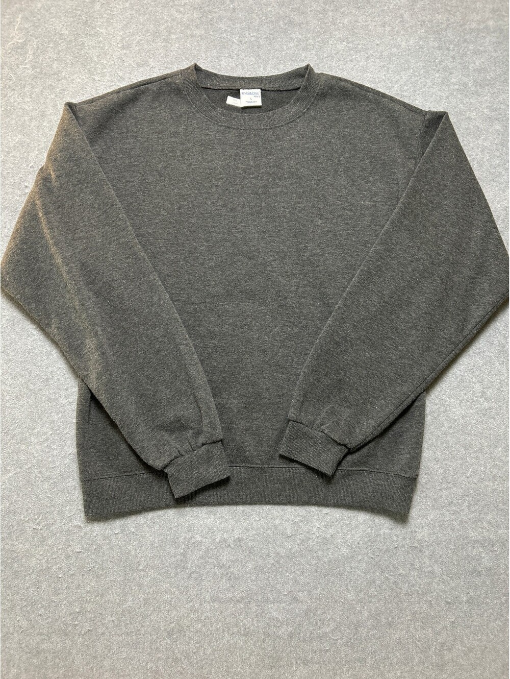 Mission Ridge Mens Large Charcoal Gray Crewneck Sweatshirt Fleece Pullover
